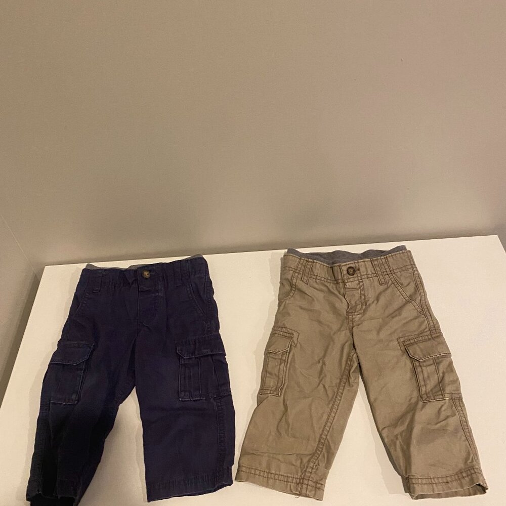 Navy blue and Khaki cargo pants